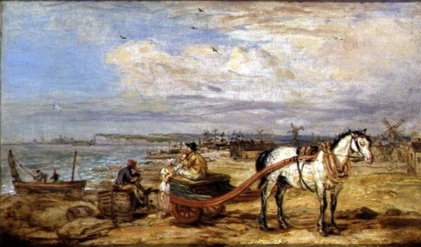 Vissersvolk op het Strand door James Ward