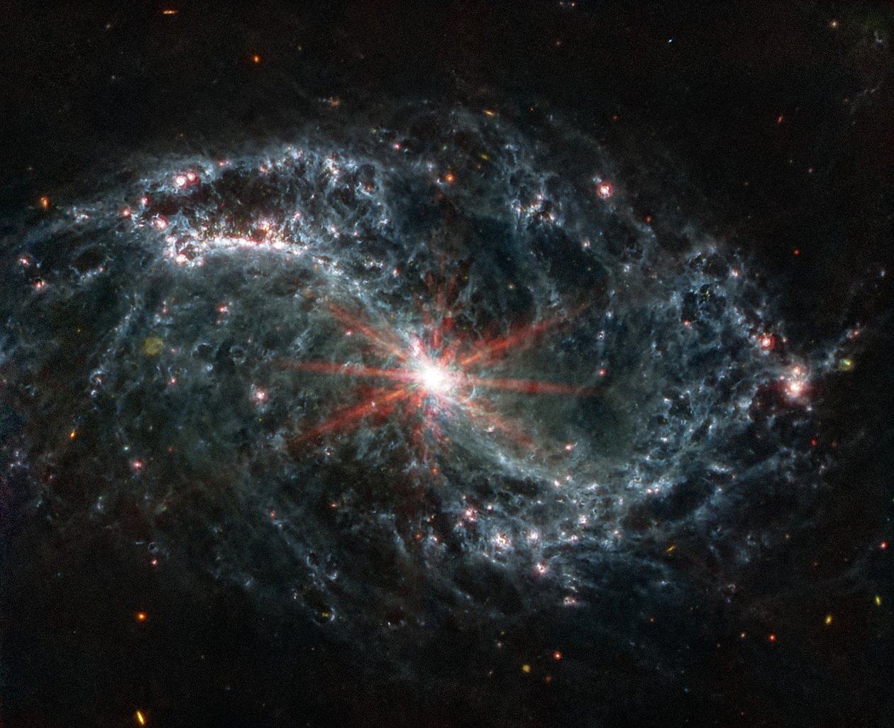 NGC 7496 (MIRI Beeld) door James Webb Space Telescope (NASA)