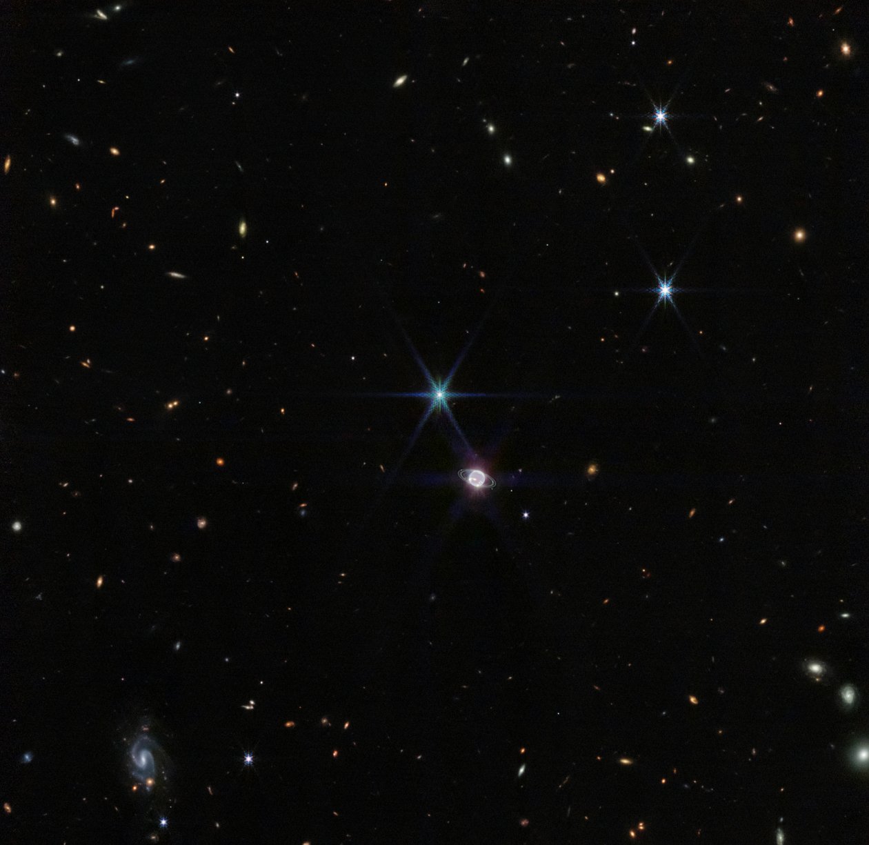 Neptunus Groothoek door James Webb Space Telescope (NASA)