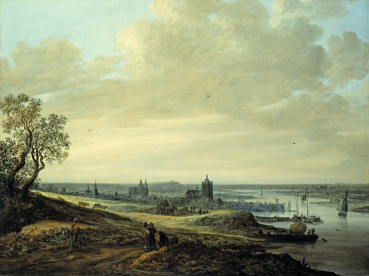 Panoramisch landschap met uitzicht op Arnhem door Jan Josephsz van Goyen