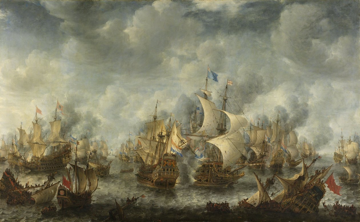 De Slag bij Terheide, 1653-66 door Jan Abrahamsz. Beerstraten