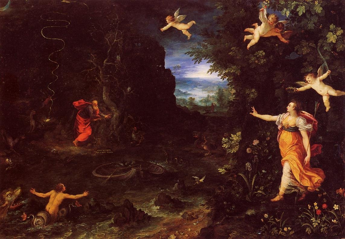 Circe en Odysseus door Jan the Elder Brueghel