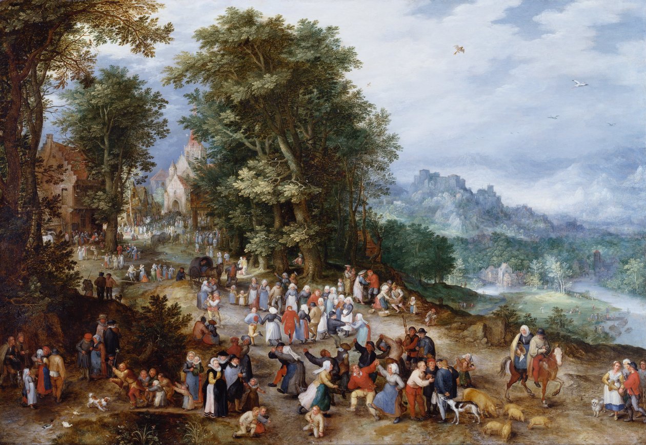 Vlaamse kermis door Jan the Elder Brueghel