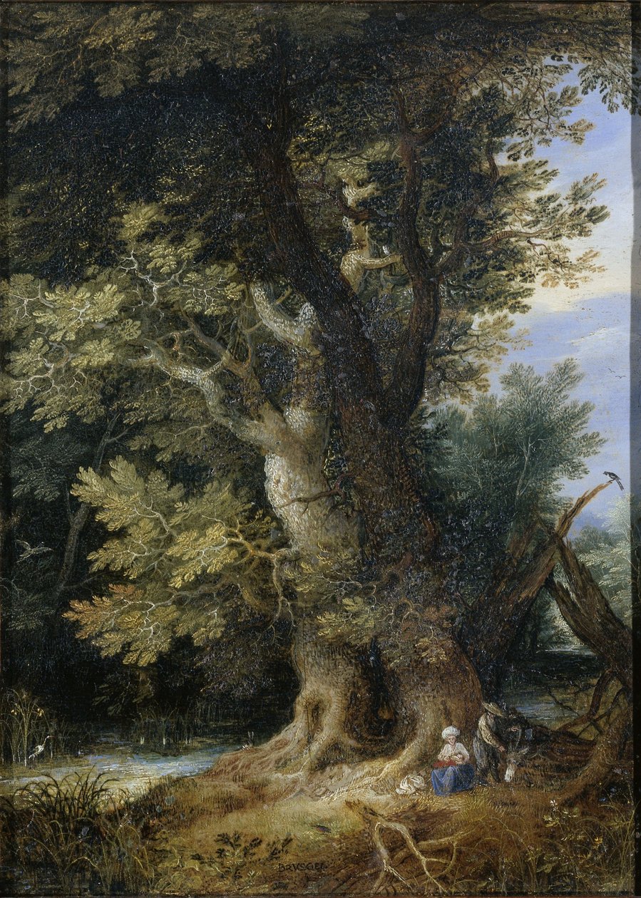 Rust op de vlucht naar Egypte door Jan the Elder Brueghel