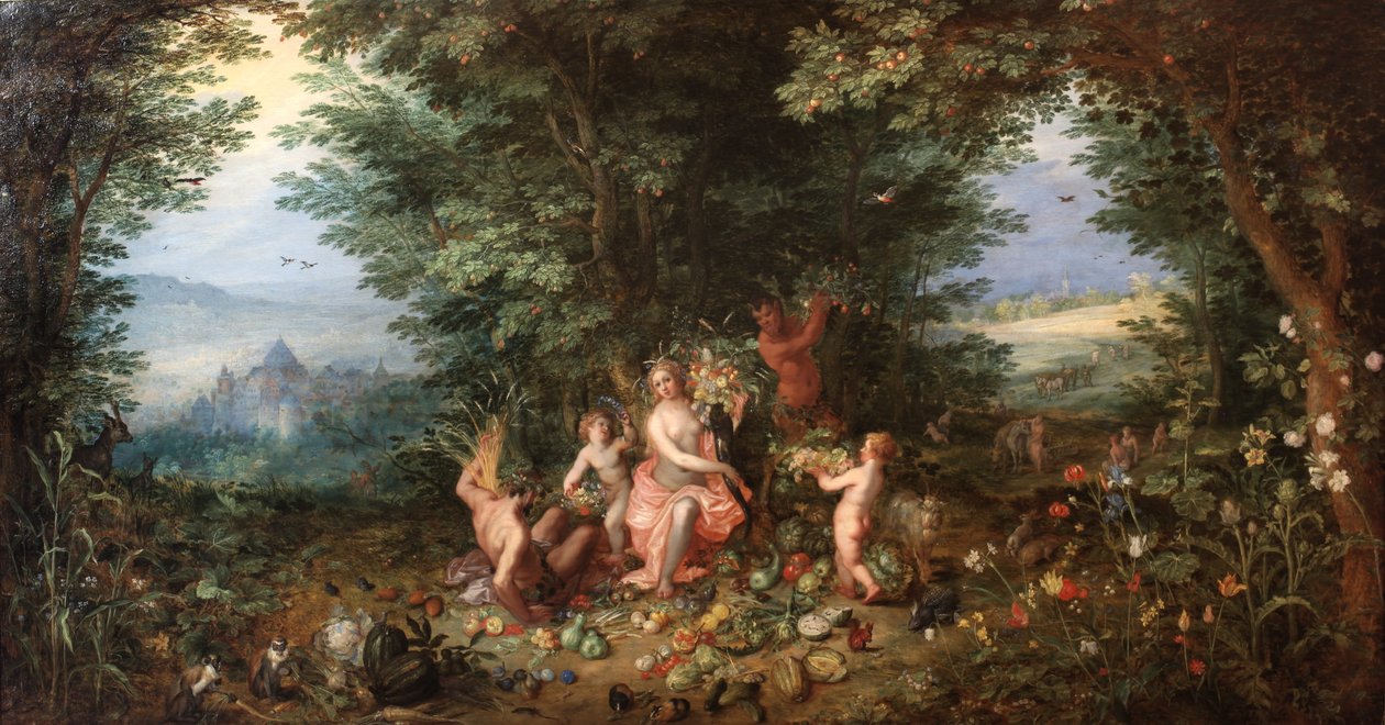 De aarde door Jan the Elder Brueghel