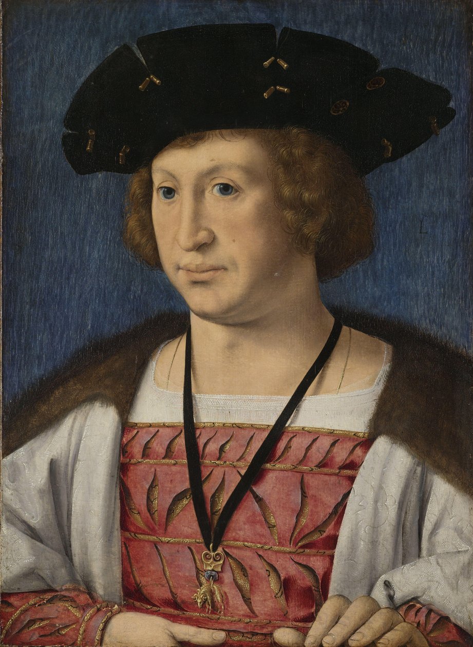 Portret van Floris van Egmond (1469-1539), Graaf van Buren en Leerdam door Jan Gossaert