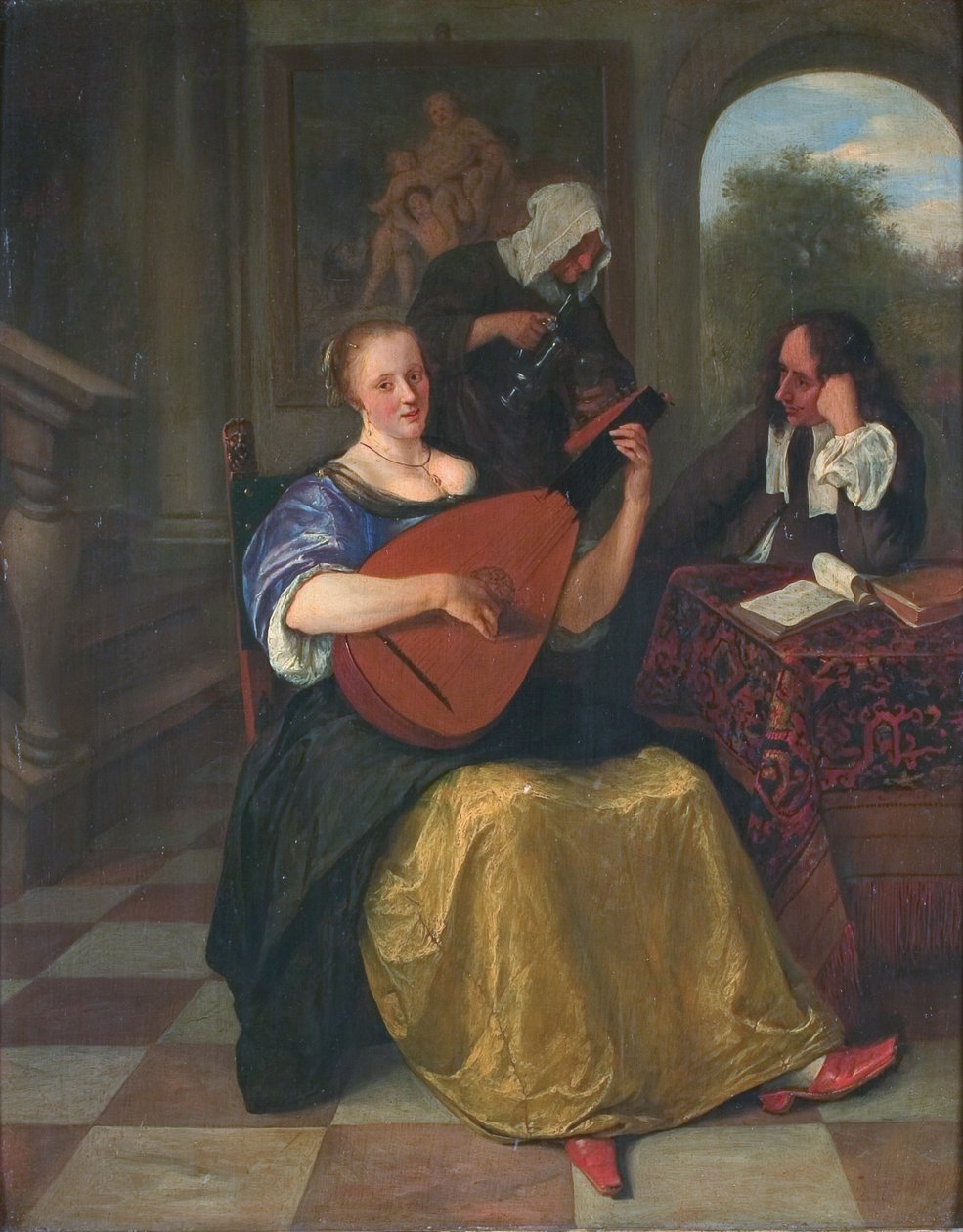 De luitspeelster door Jan Havickszoon Steen