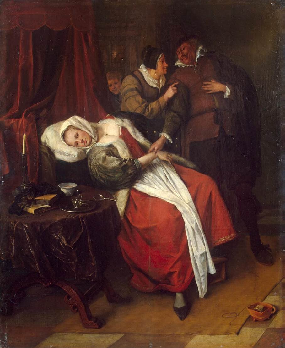 Het doktersbezoek door Jan Havickszoon Steen
