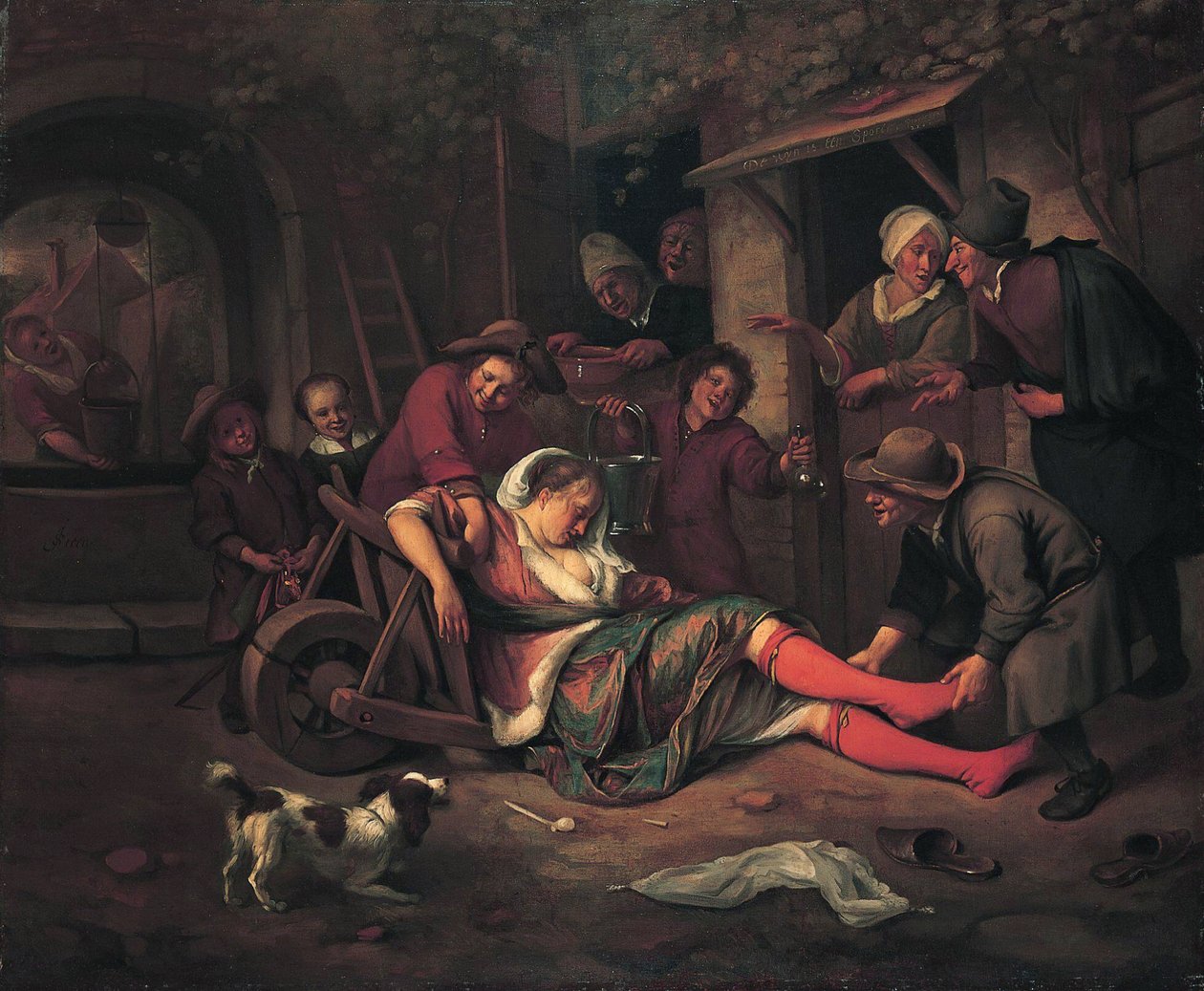 Wijn is een spotter door Jan Havickszoon Steen
