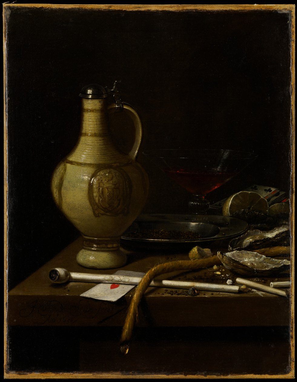 Stilleven, 1658 door Jan Jansz. van de Velde