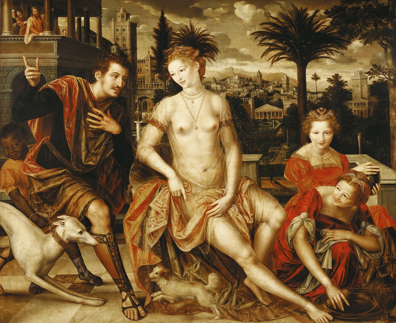 David en Bathseba, 1562 door Jan Massys or Metsys