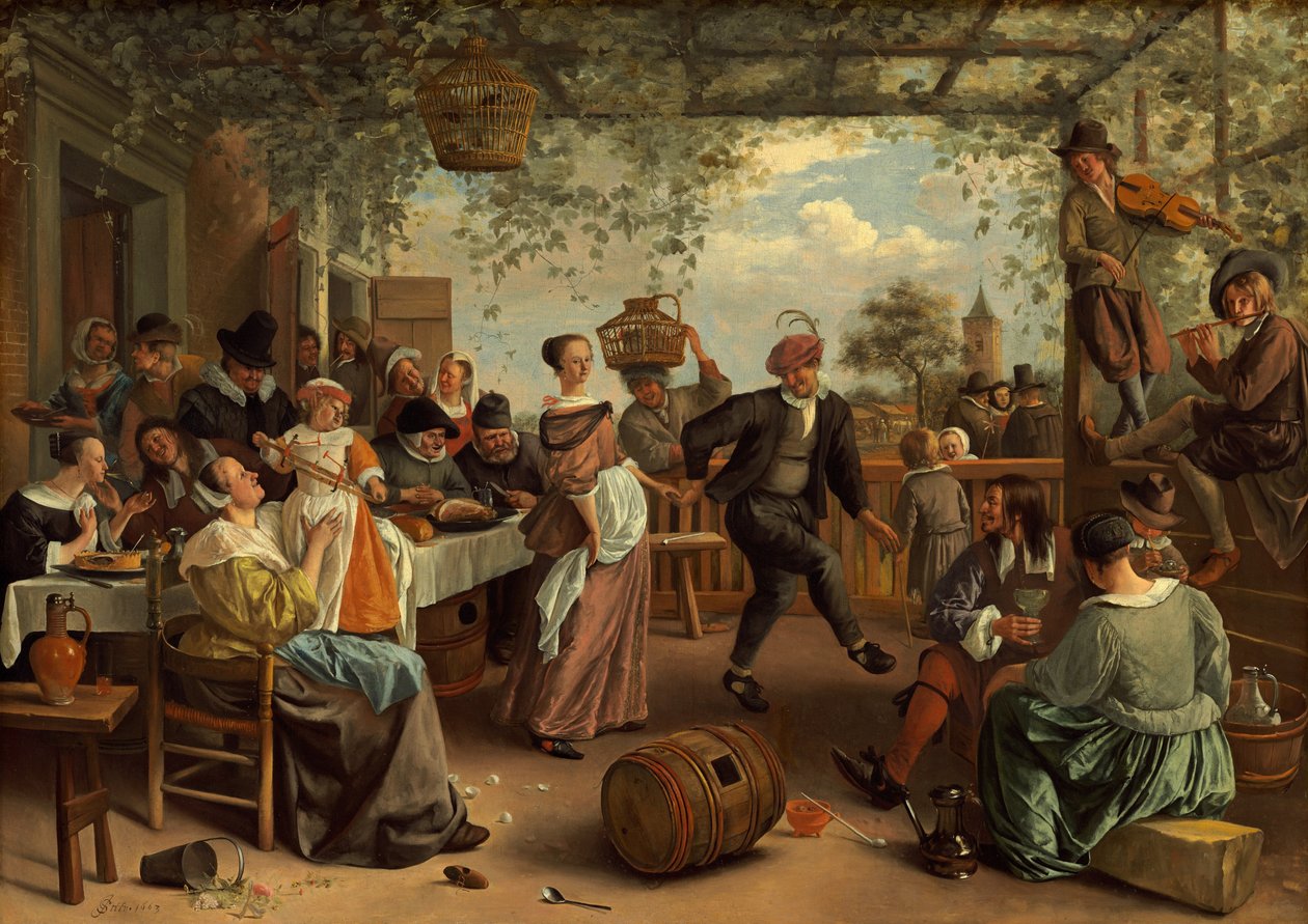 Het dansende paar door Jan Havickszoon Steen