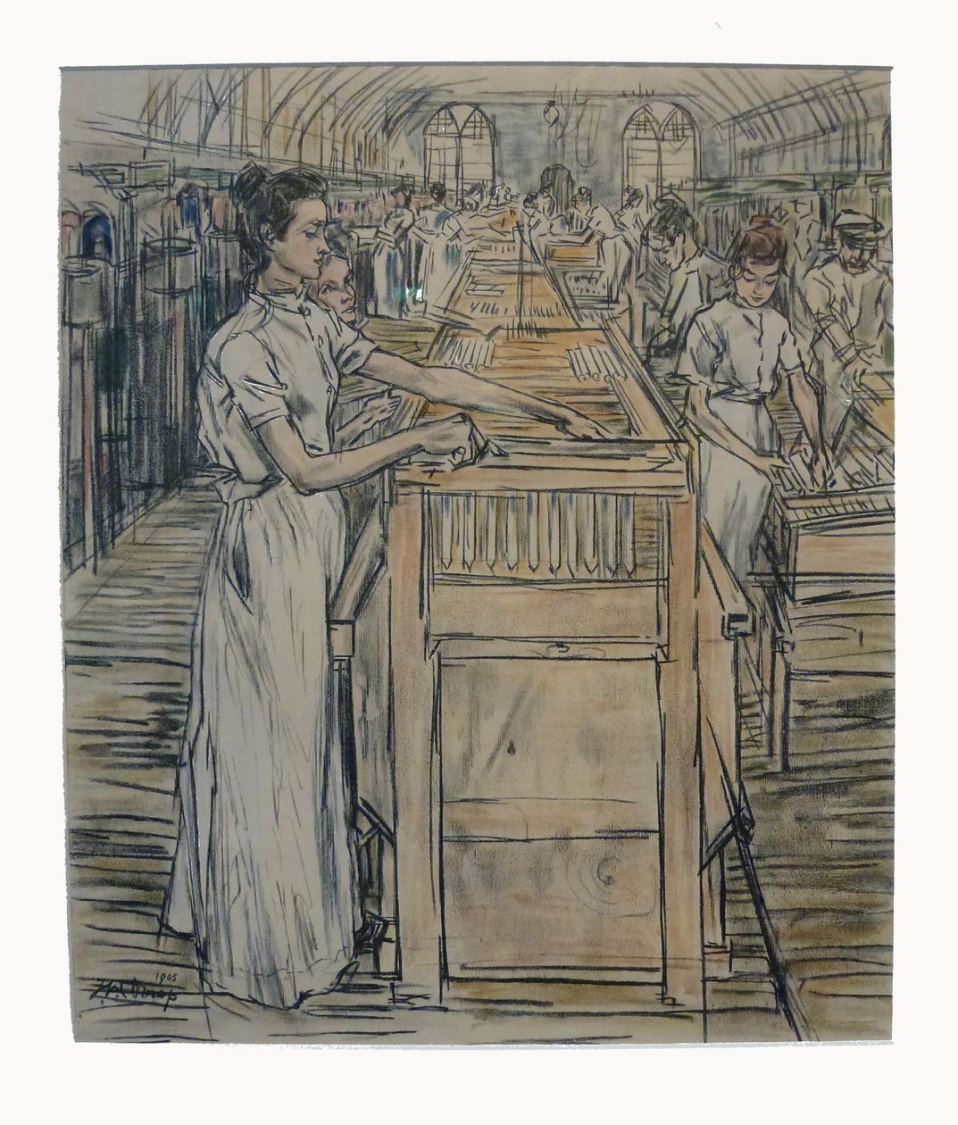 Afwerkerij 1 van de 12 litho
