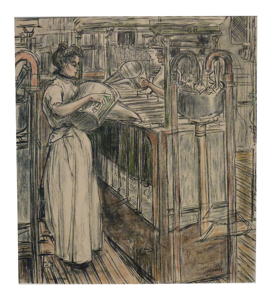 Gieterij 1 van de 12 litho