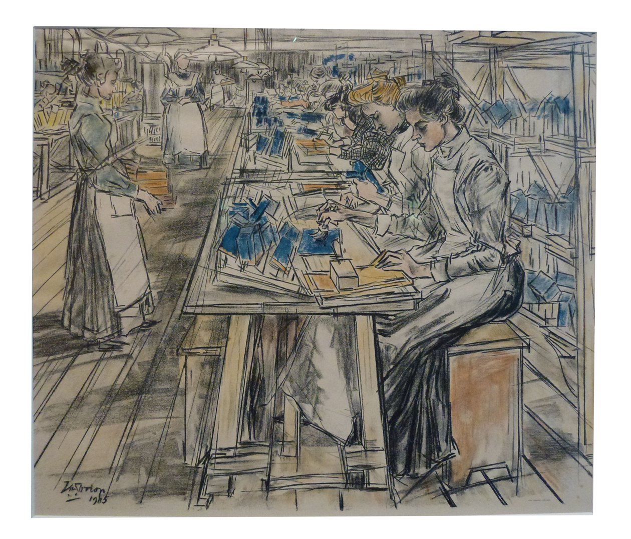 Kokerplakkerij 1 van de 12 litho