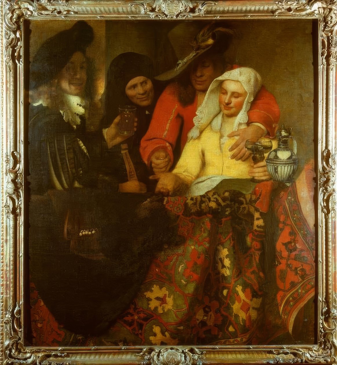 Bij de koppelaarster door Jan Vermeer van Delft