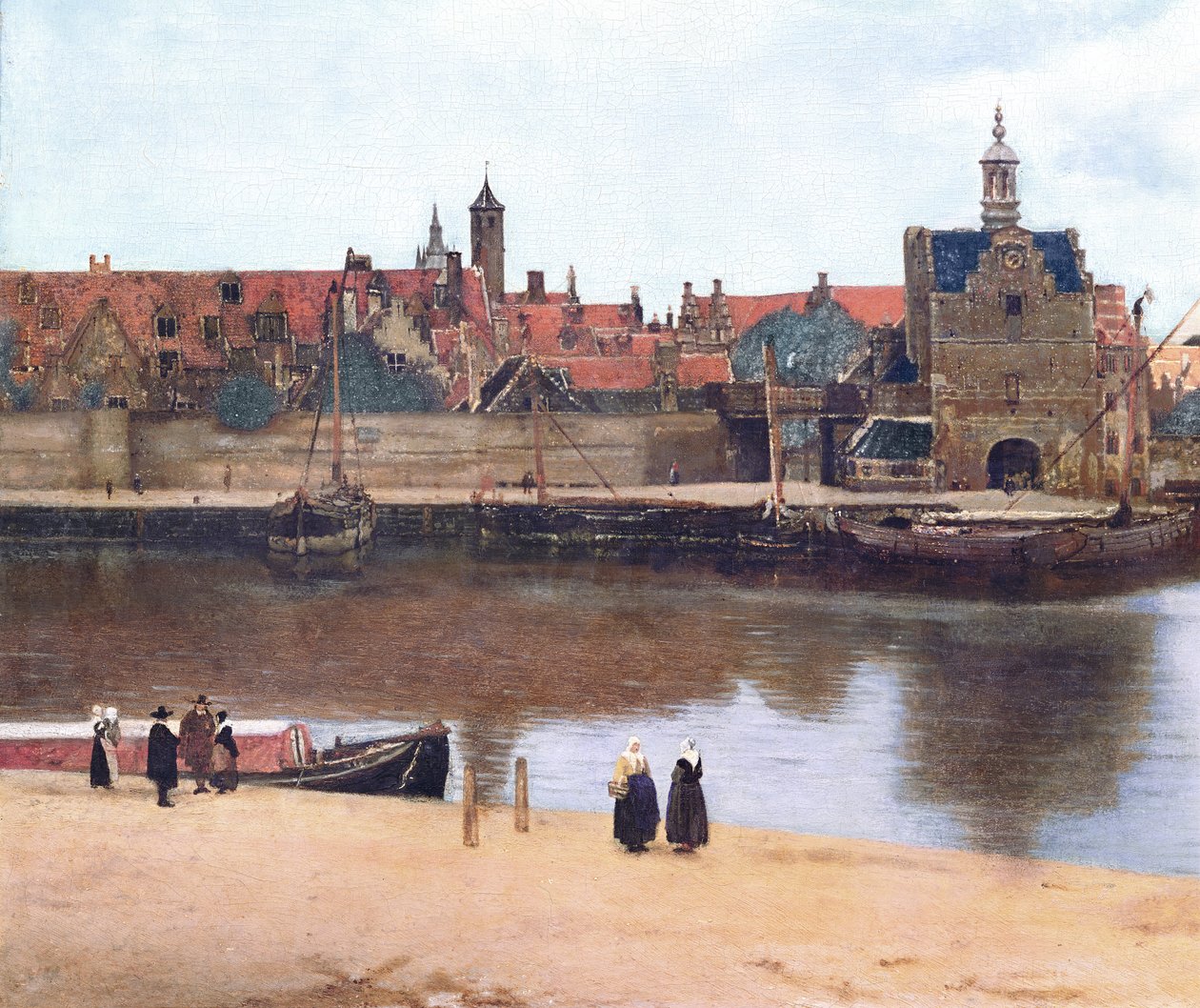 Gezicht op Delft, c.1660-61 (detail) door Jan Vermeer van Delft