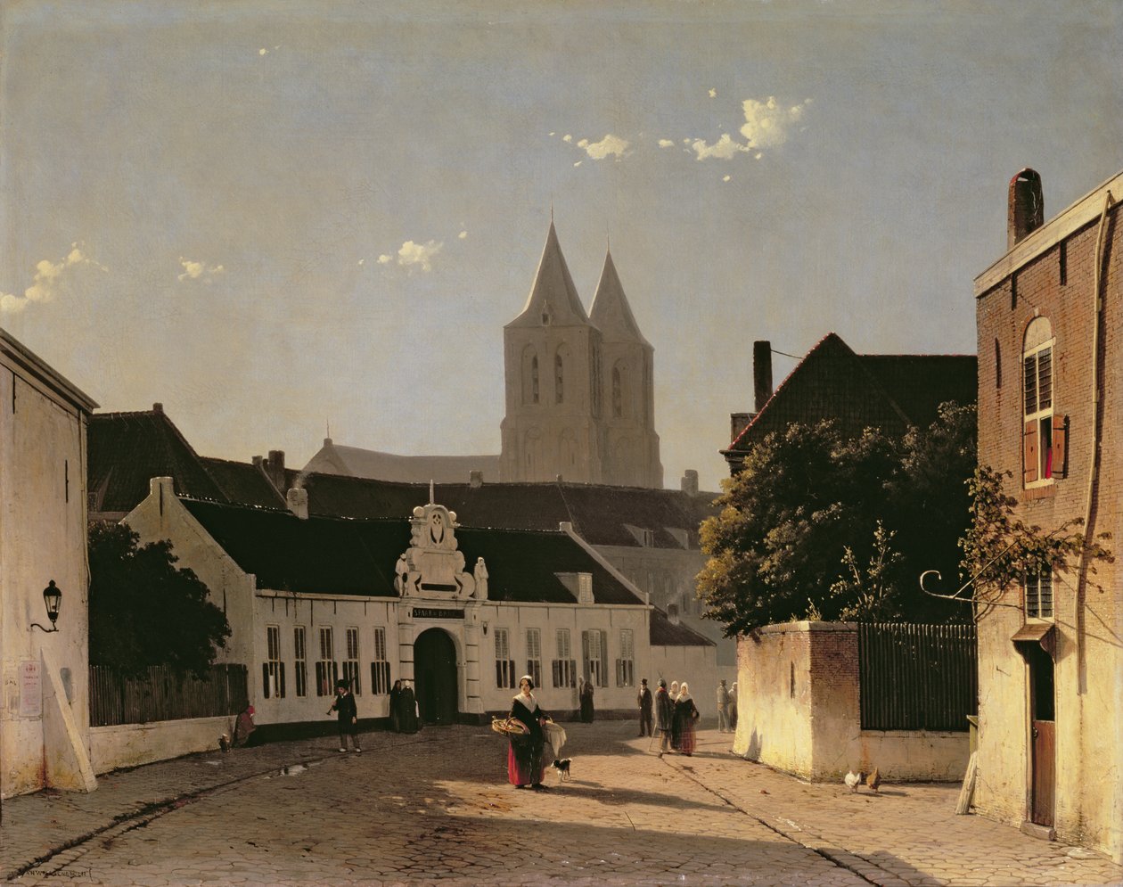 Gezicht op Arnhem, 1851 door Jan Hendrik Weissenbruch