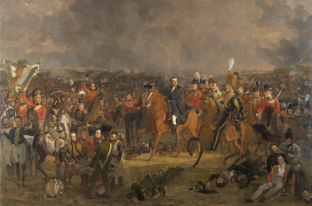 De Slag bij Waterloo, 1824 door Jan Willem Pieneman