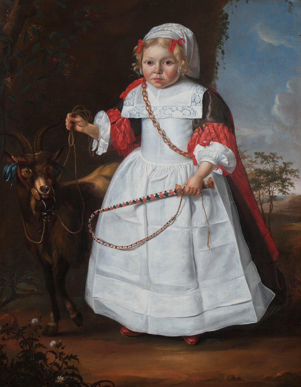 Een jonge jongen met een geit door Jan de, IV Vos