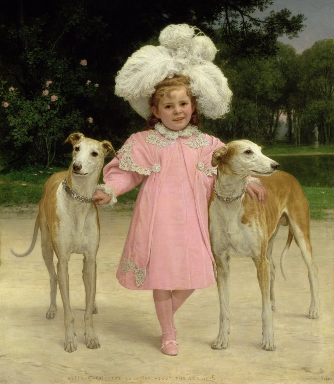 Alice Antoinette de la Mar, vijf jaar oud door Jan van Beers