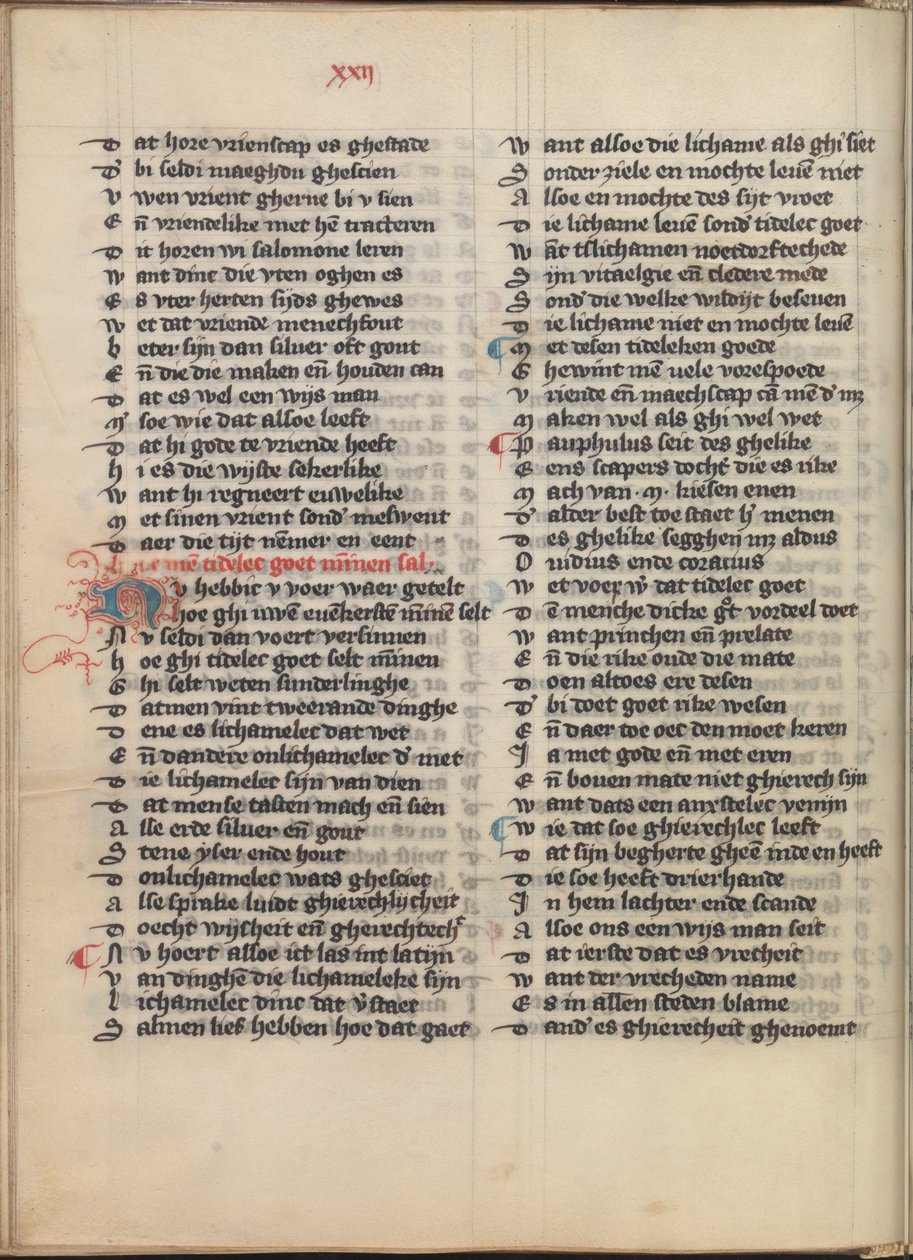 Die Dietsche Doctrinale door Jan van Boendale  