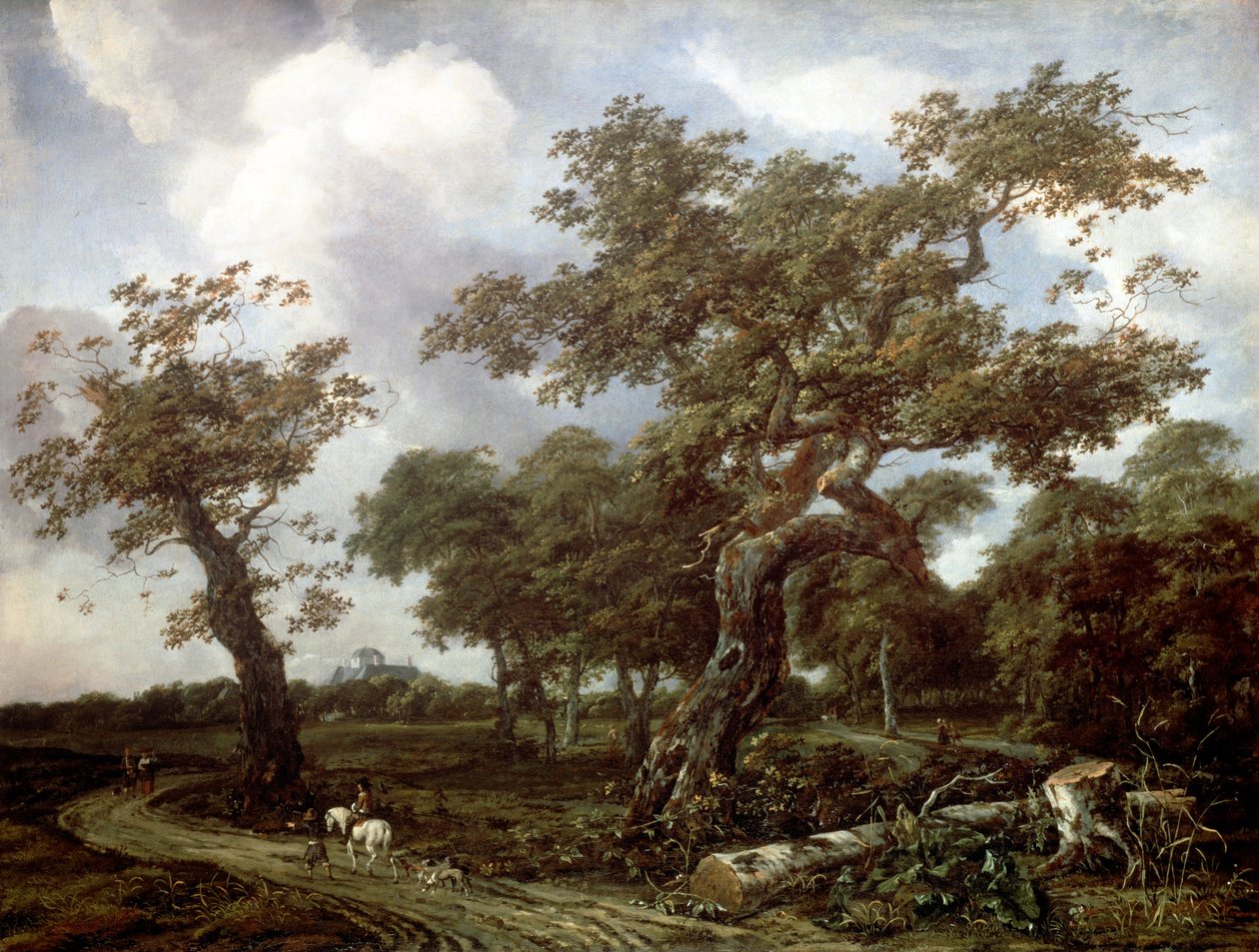 Een Bos bij Den Haag, met uitzicht op Huis ten Bosch door Jan van Kessel the Elder