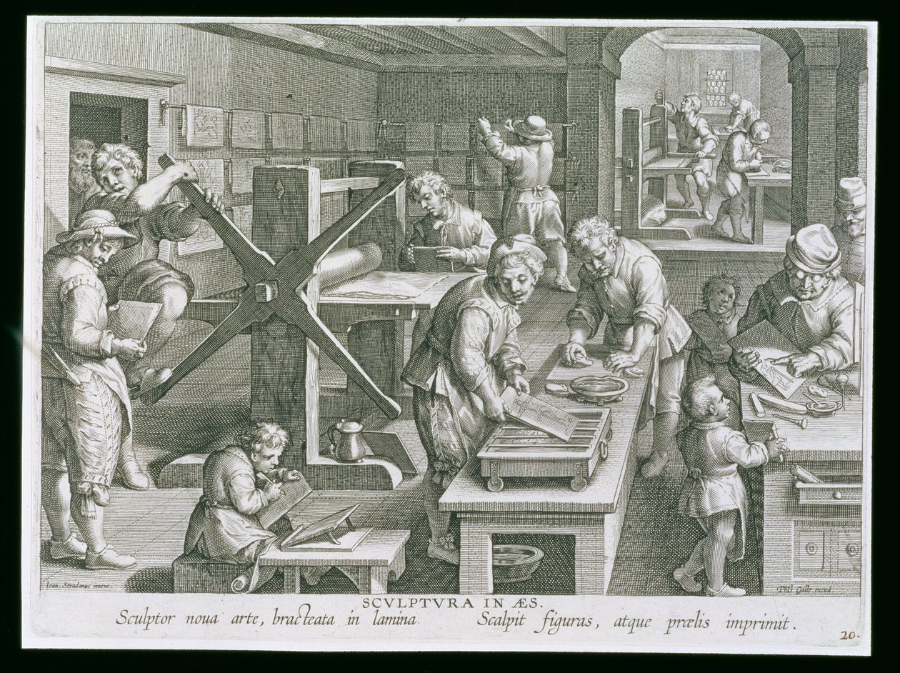 De uitvinding van kopergravure, plaat 20 uit 