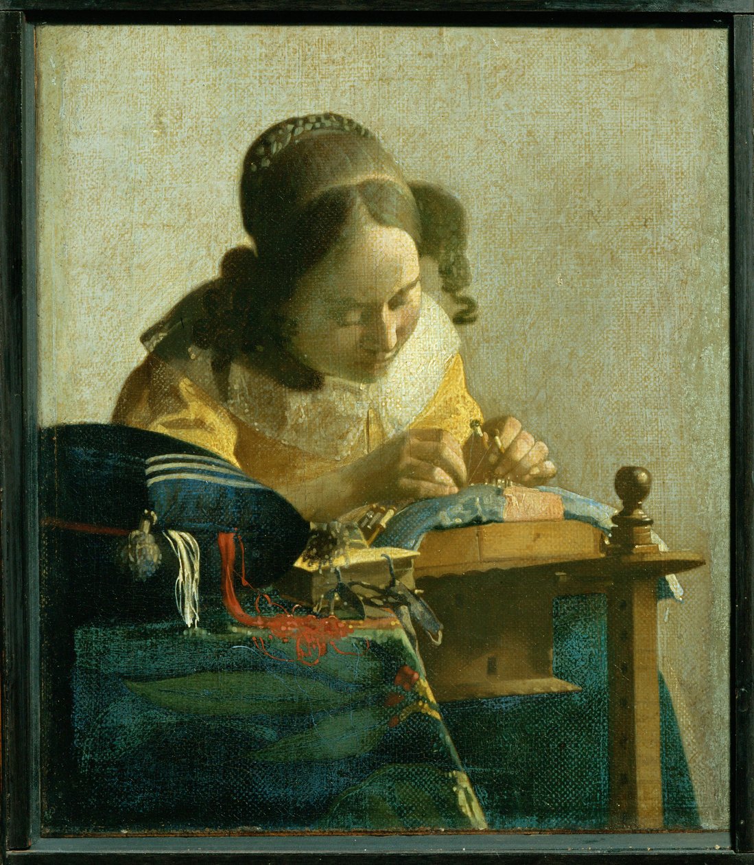 De kantwerkster ... door Jan (1632 75) Vermeer