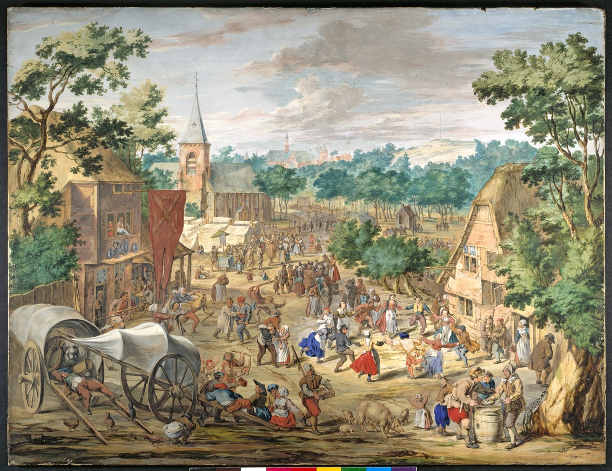 Een Kermis door Jan (follower of) Brueghel