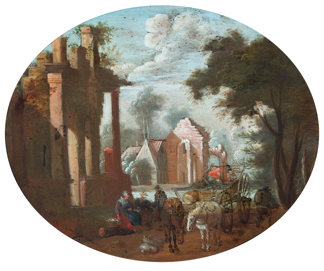 Vervallen kasteel door Jan (follower of) Brueghel