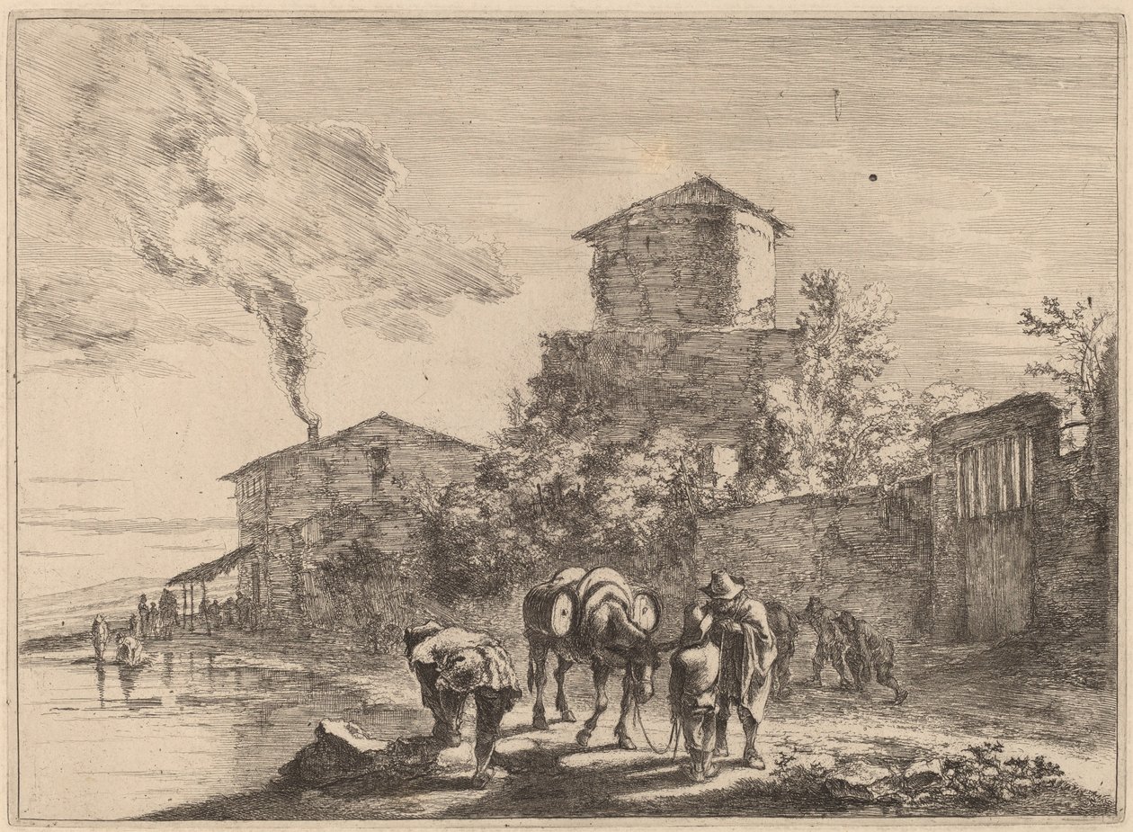 De Muilezeldrijver, via Appia door Jan Both