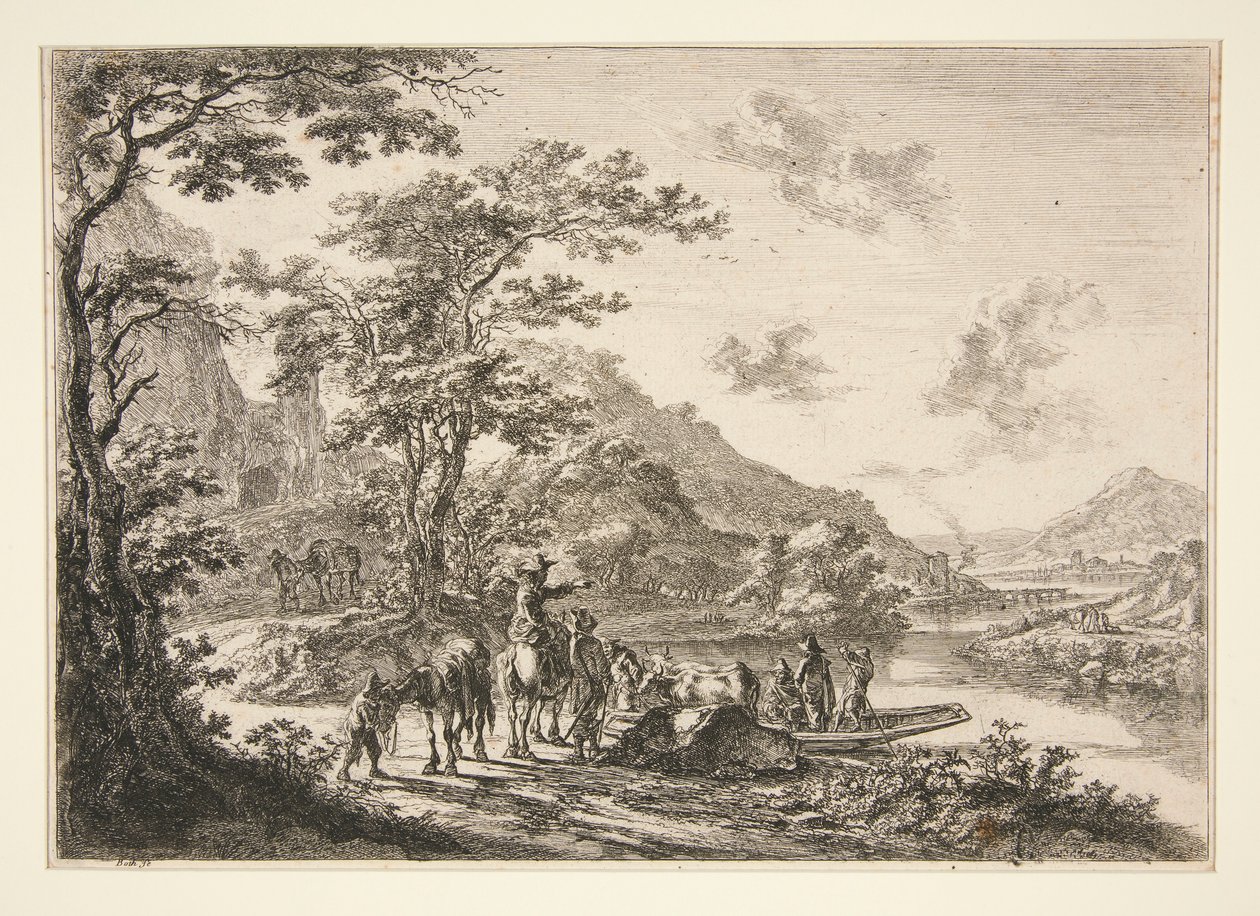 Uitzicht op de Tiber, in de Campagna door Jan Both
