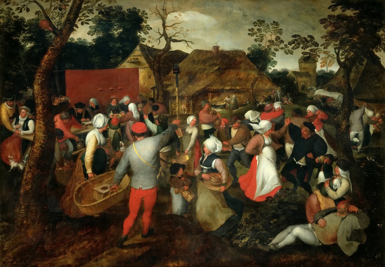 Bruiloftsdans, ca. 1600 door Jan Brueghel the Elder