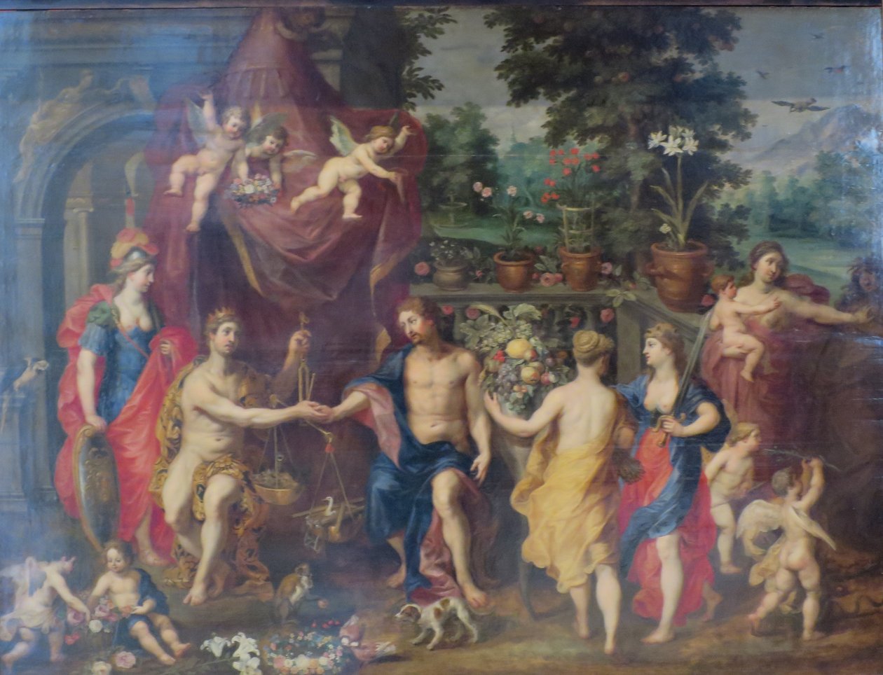 Allegorie van deugdzaam leven door Jan Brueghel the Younger