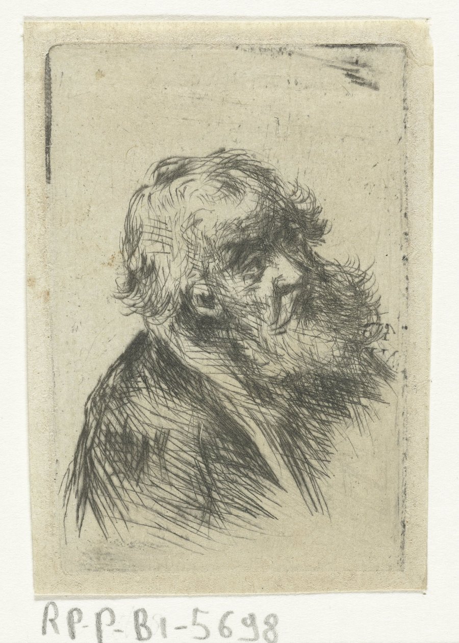 Oude man met baard door Jan Chalon