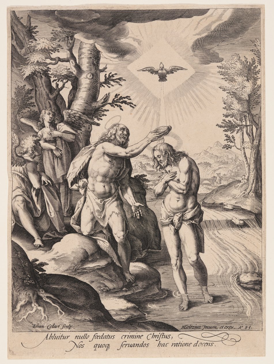 De doop van Christus door Jan Collaert II