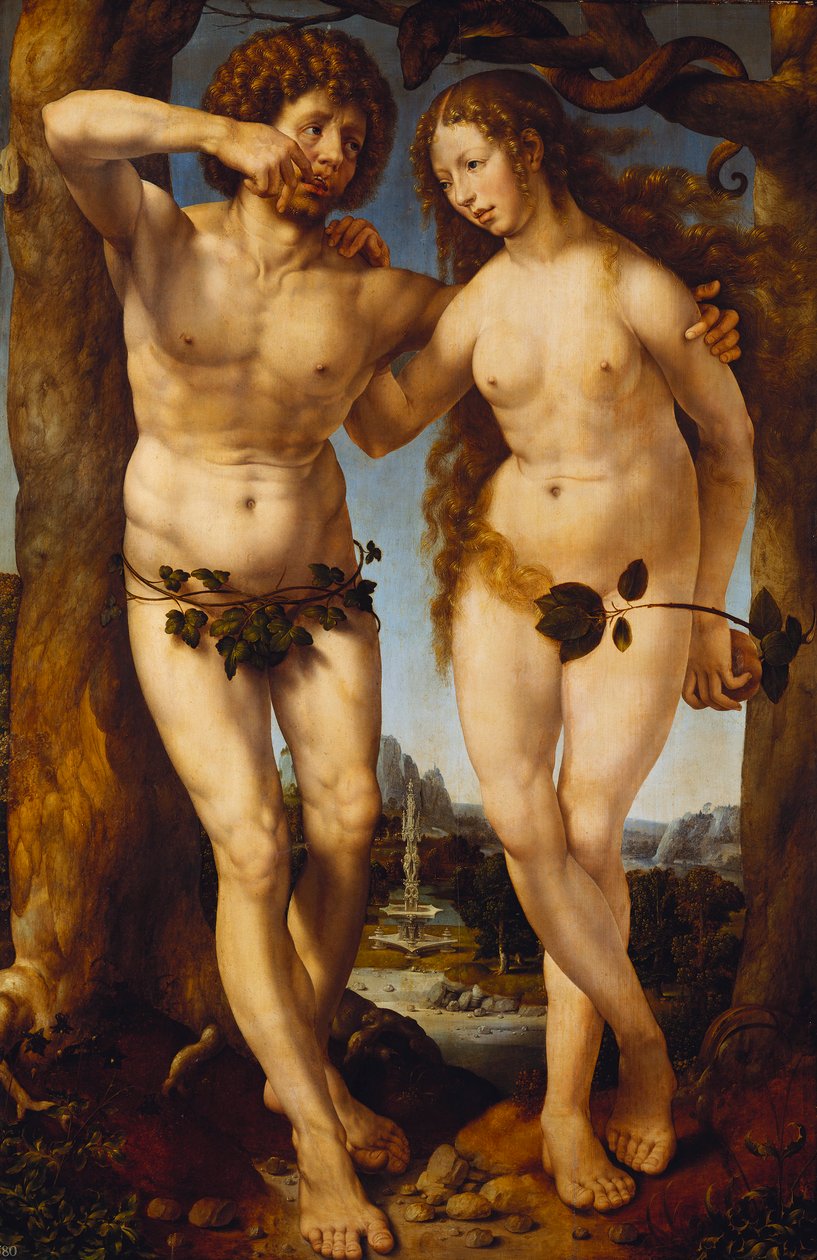 Adam en Eva door Jan Gossaert