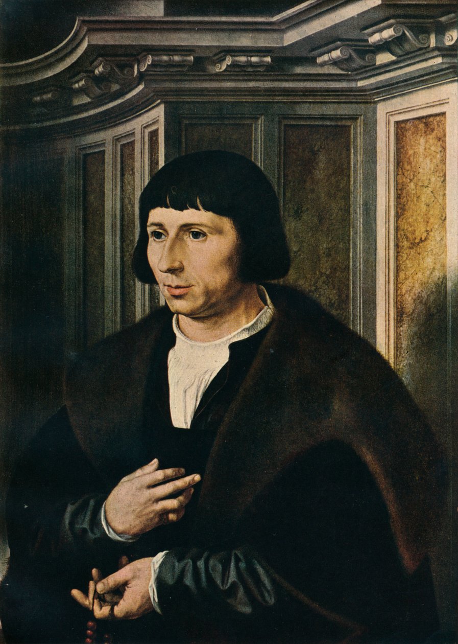 Man met een Rozenkrans, ca. 1525 door Jan Gossaert
