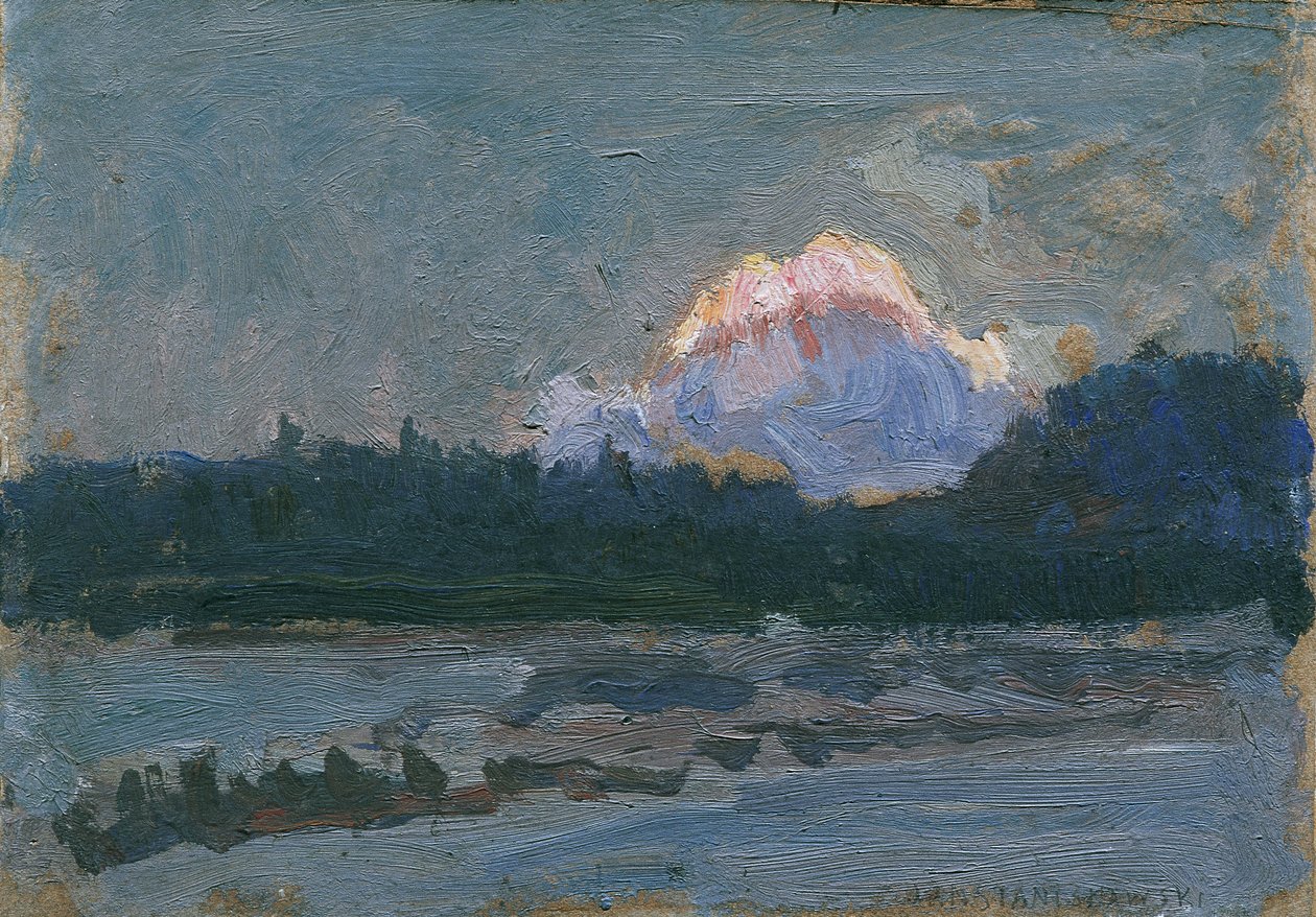 Avondrood Tatra door Jan Grzegorz Stanisławski