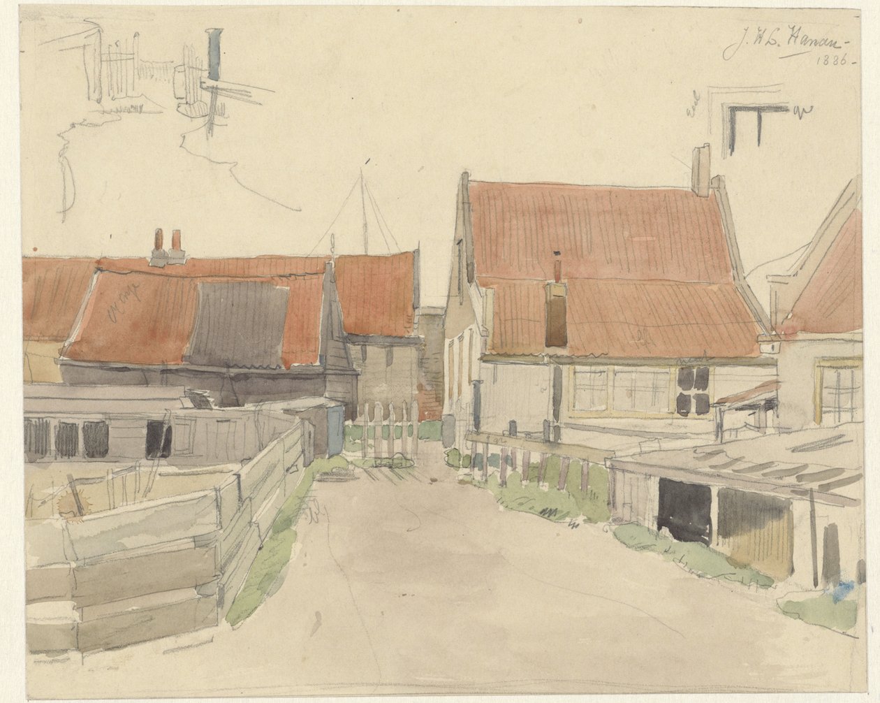 Huizen in de Vinkenbuurt, Amsterdam door Jan H.L. Hanau