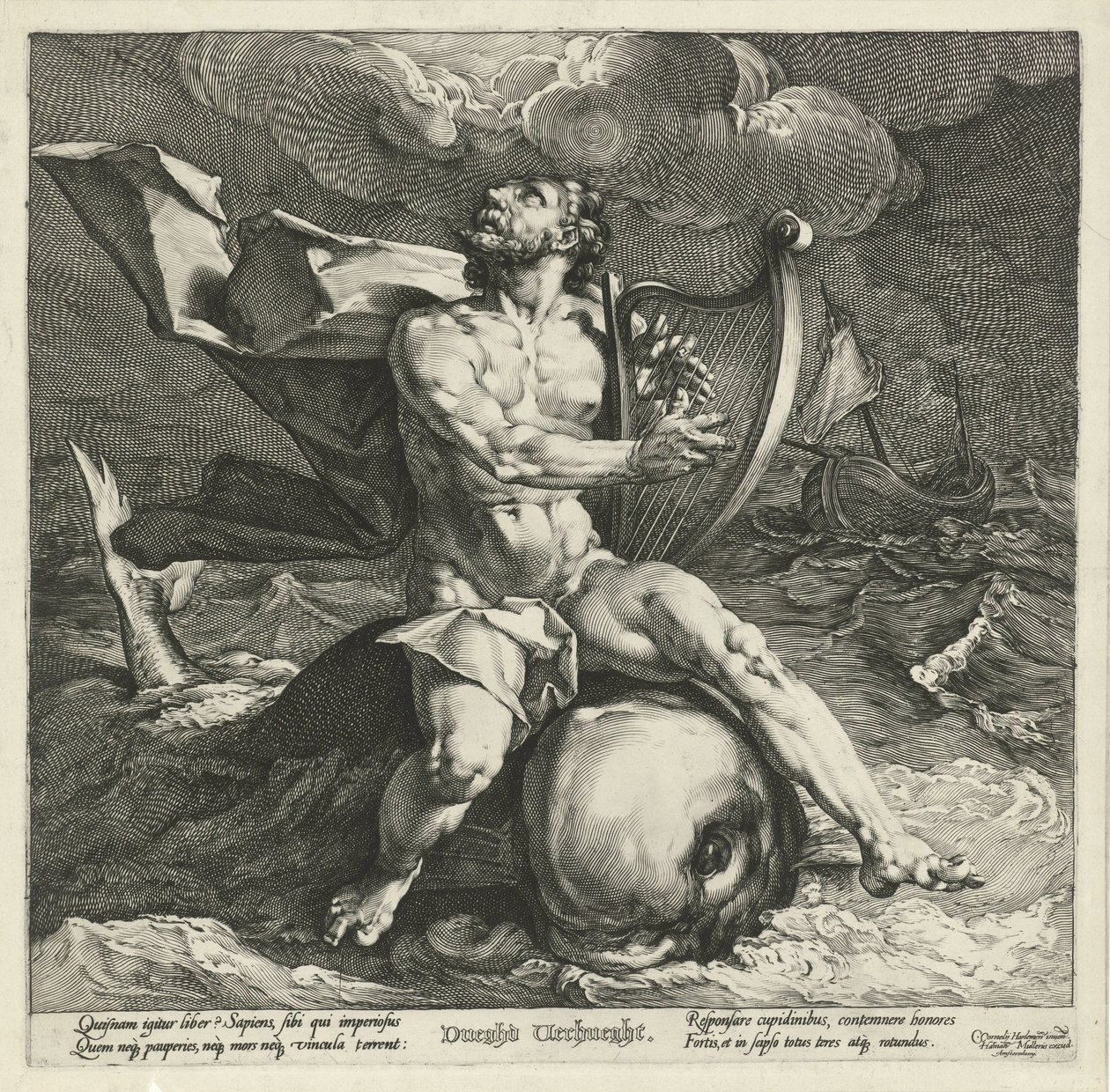 Arion op de dolfijn door Jan Harmensz. Muller