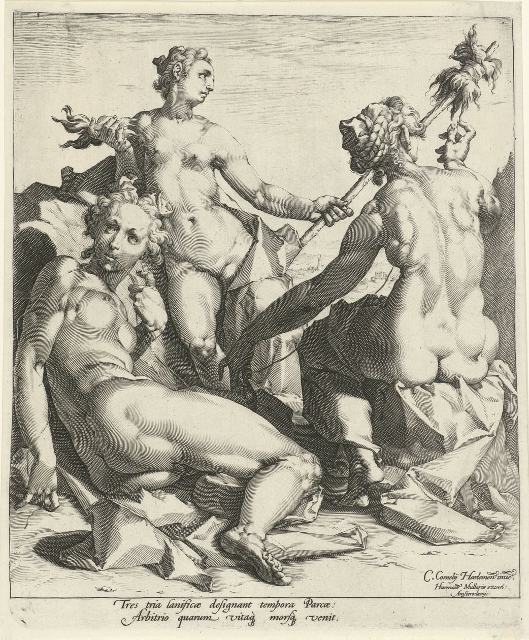 Drie schikgodinnen door Jan Harmensz. Muller