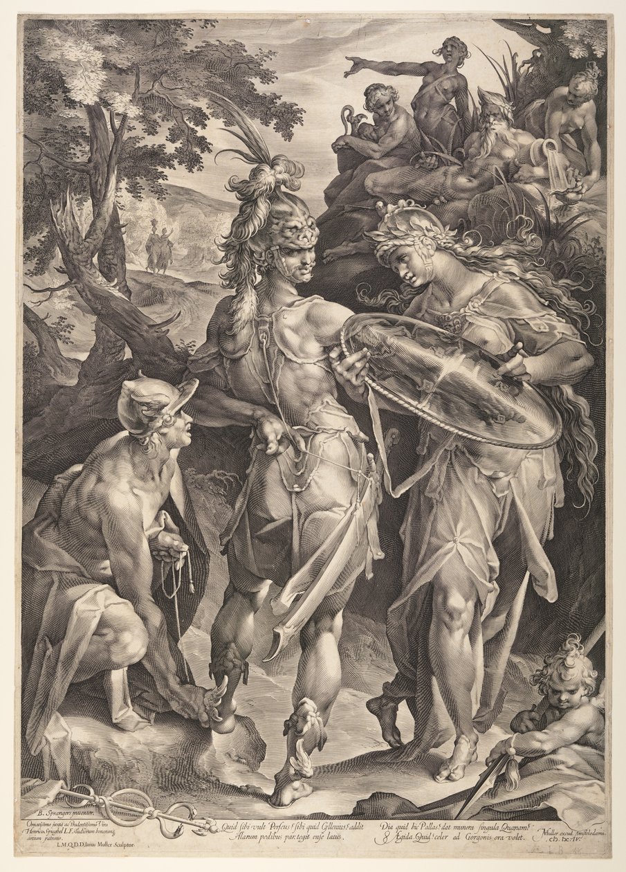 Minerva bewapent Perseus door Jan Harmensz. Muller
