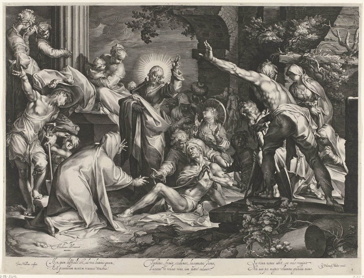Opwekking van Lazarus door Jan Harmensz. Muller