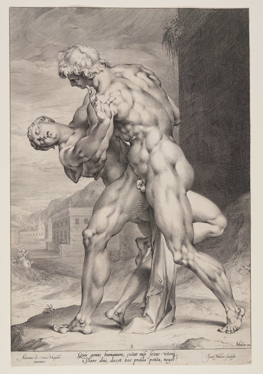 De ontvoering van een Sabijnse vrouw door Jan Harmensz. Muller