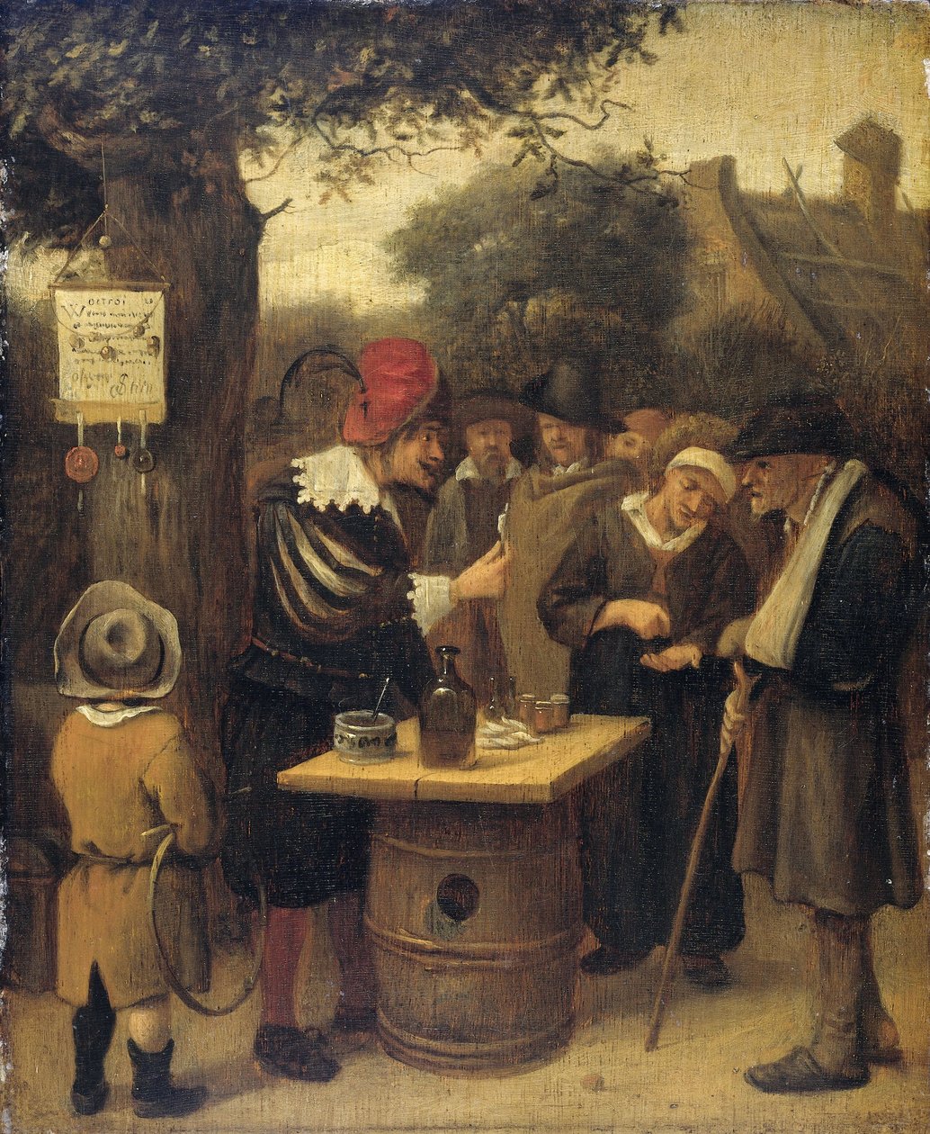 De kwakzalver door Jan Havicksz (attr. to) Steen