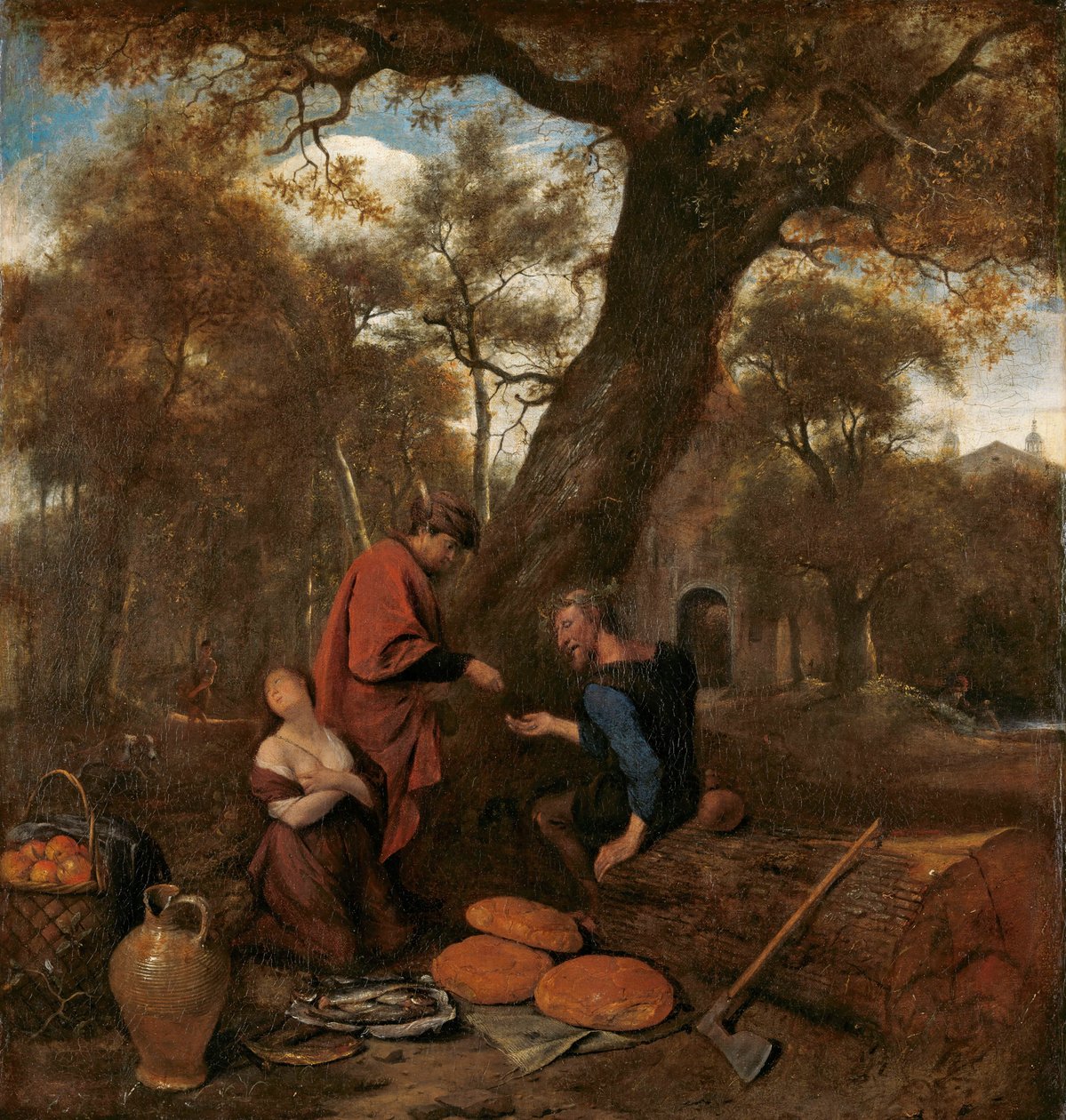 Erysichthon verkoopt zijn dochter Mestra door Jan Havicksz. Steen