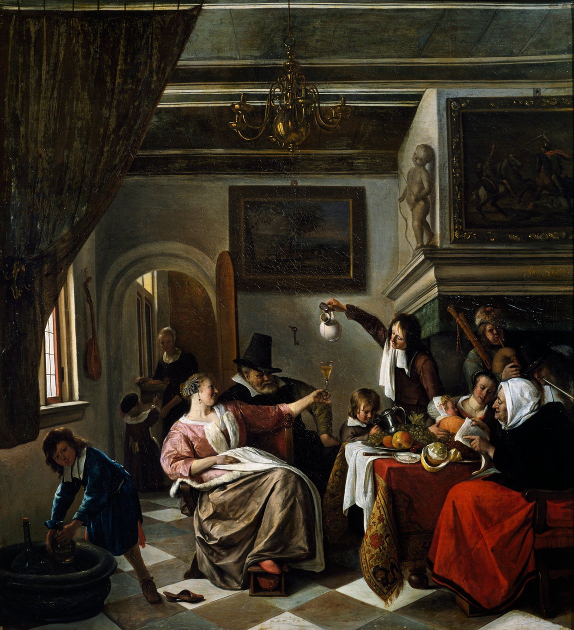 Familiefeest door Jan Havicksz. Steen