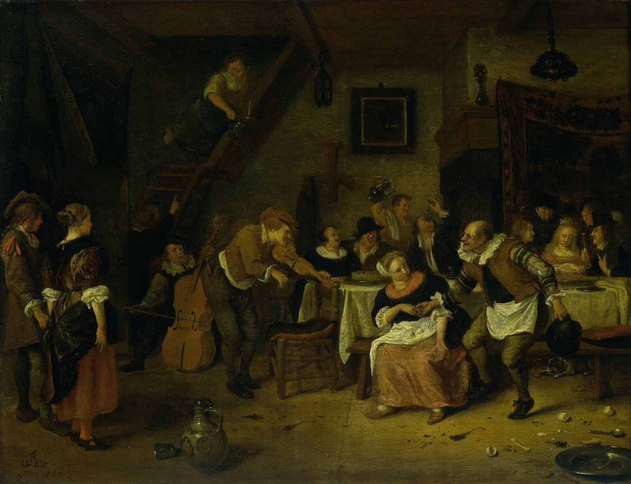 Boerenbruiloft door Jan Havicksz. Steen